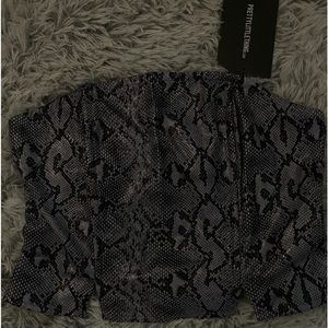 Purple Snake Print Top